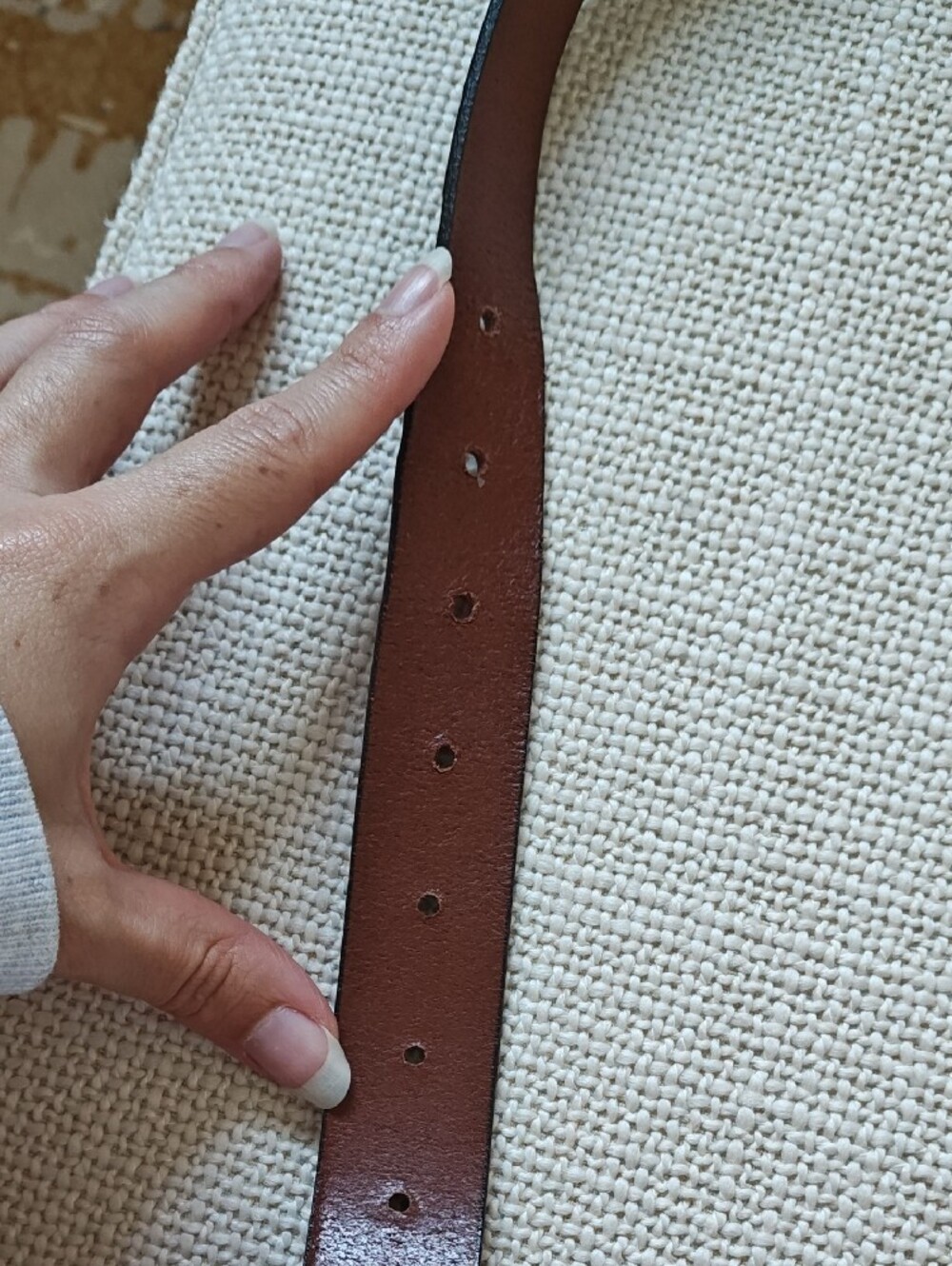 J. Crew Brown Leather Belt with Gold Buckle - Picture 5 of 6